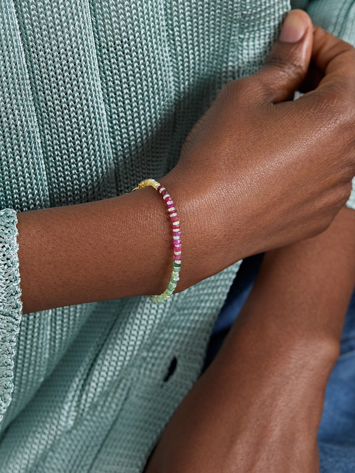Jia Jia Gold, Sapphire And Opal Bracelet In Multi