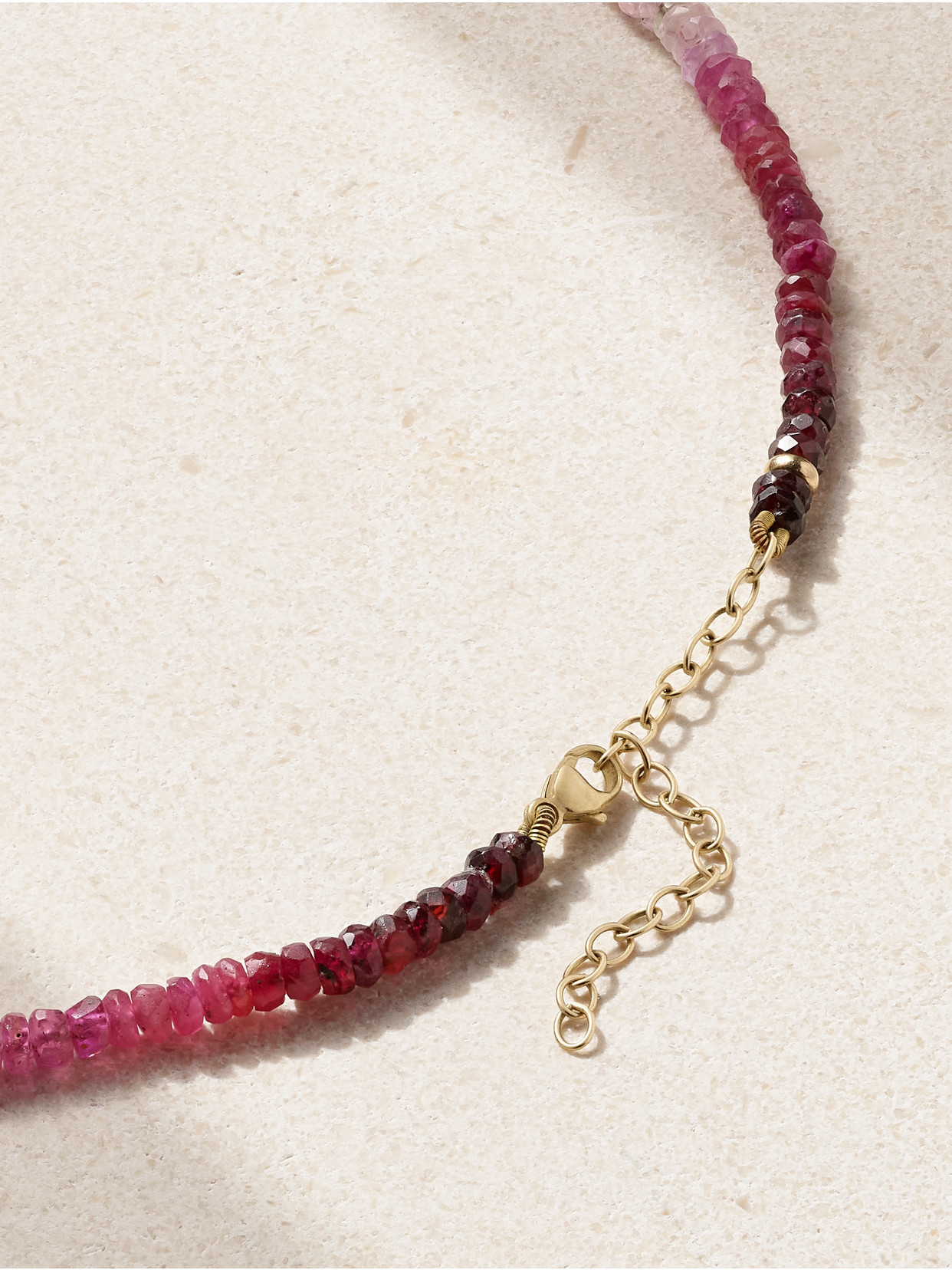 Jia Jia Gold, Ruby And Rose Quartz Necklace In Pink