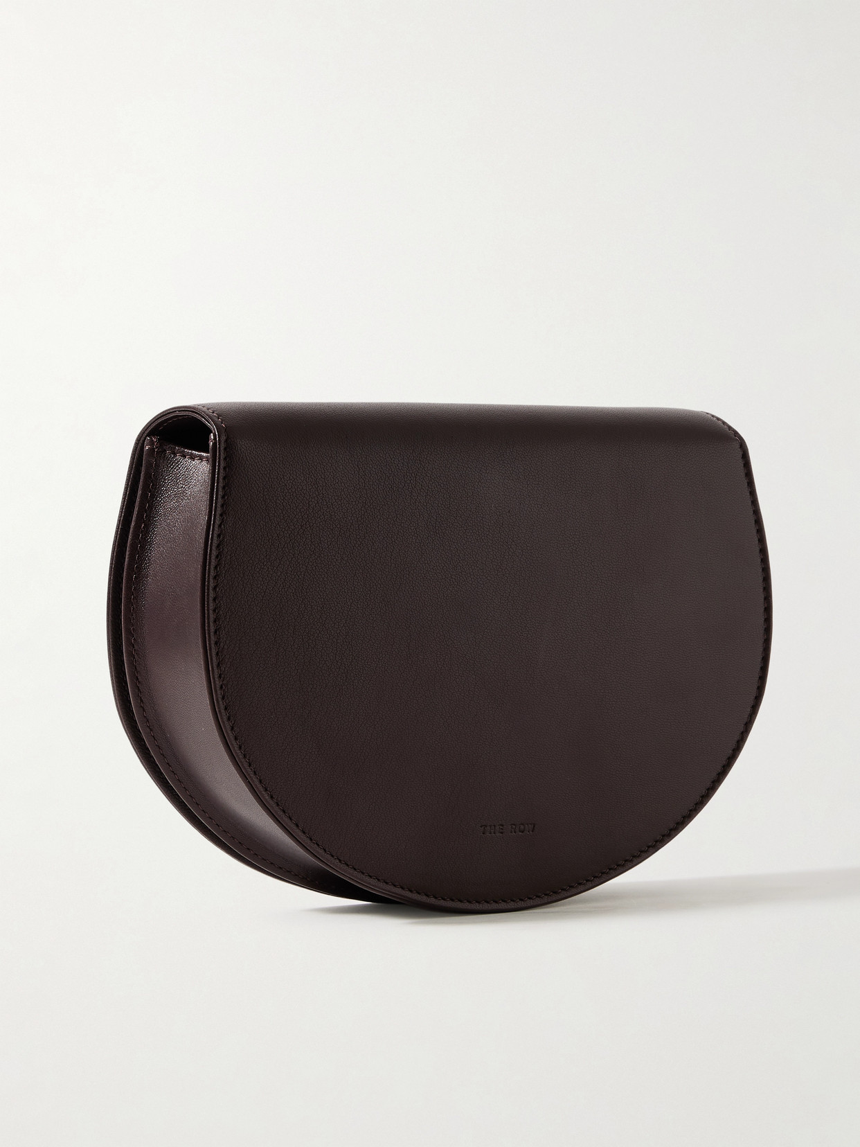 The Row Canteen Leather Shoulder Bag In Brown