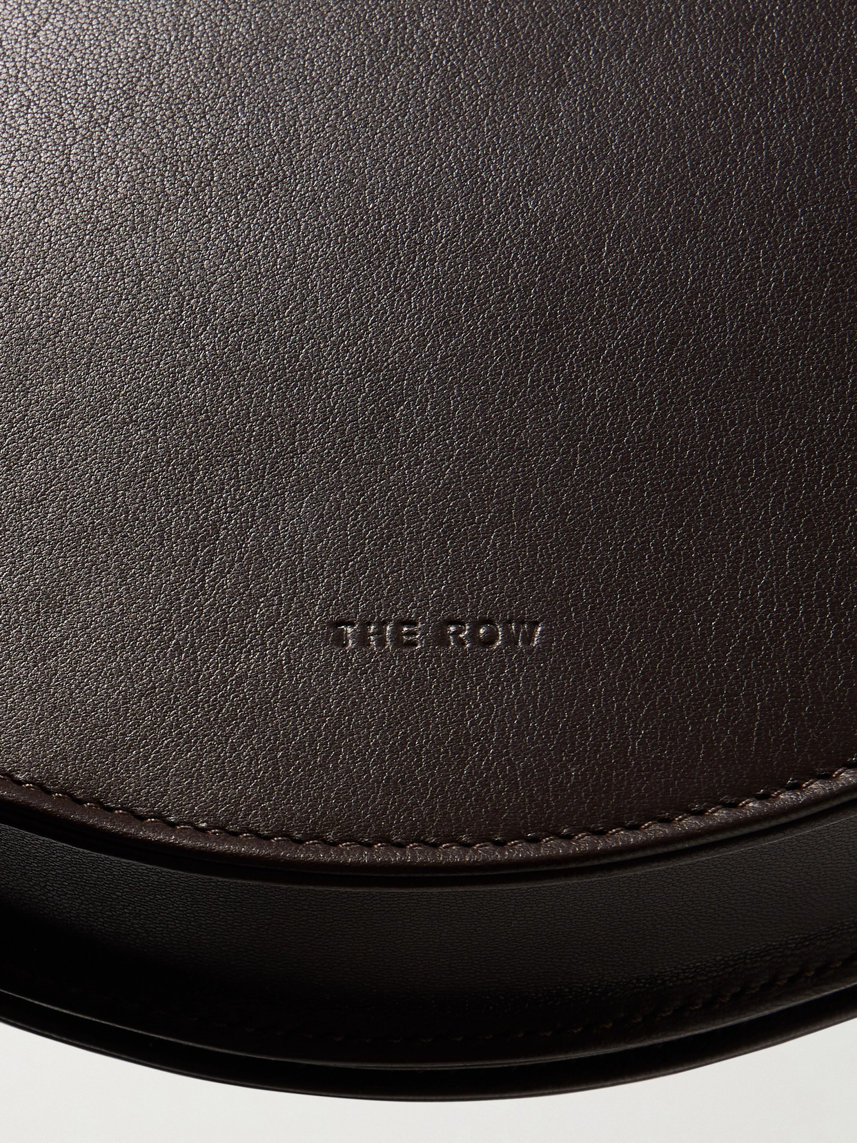 The Row Canteen Leather Shoulder Bag In Brown