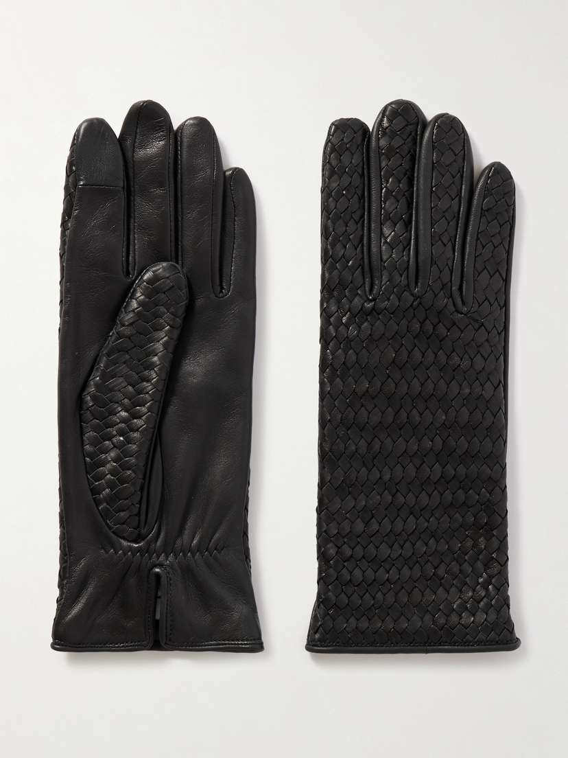 Agnelle Stanilas Woven Leather Gloves