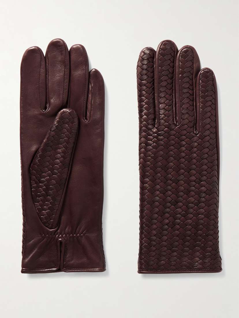 Agnelle Stanilas Woven Leather Gloves