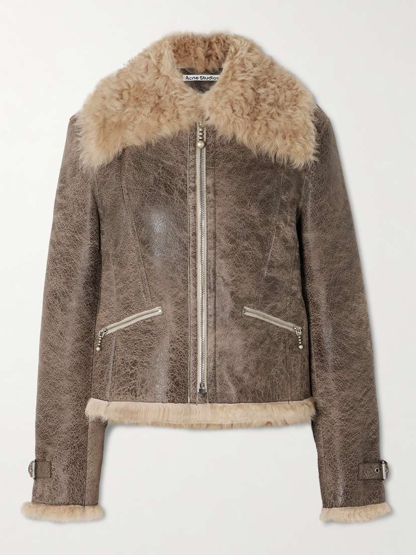 Acne Studios Distressed Shearling Jacket