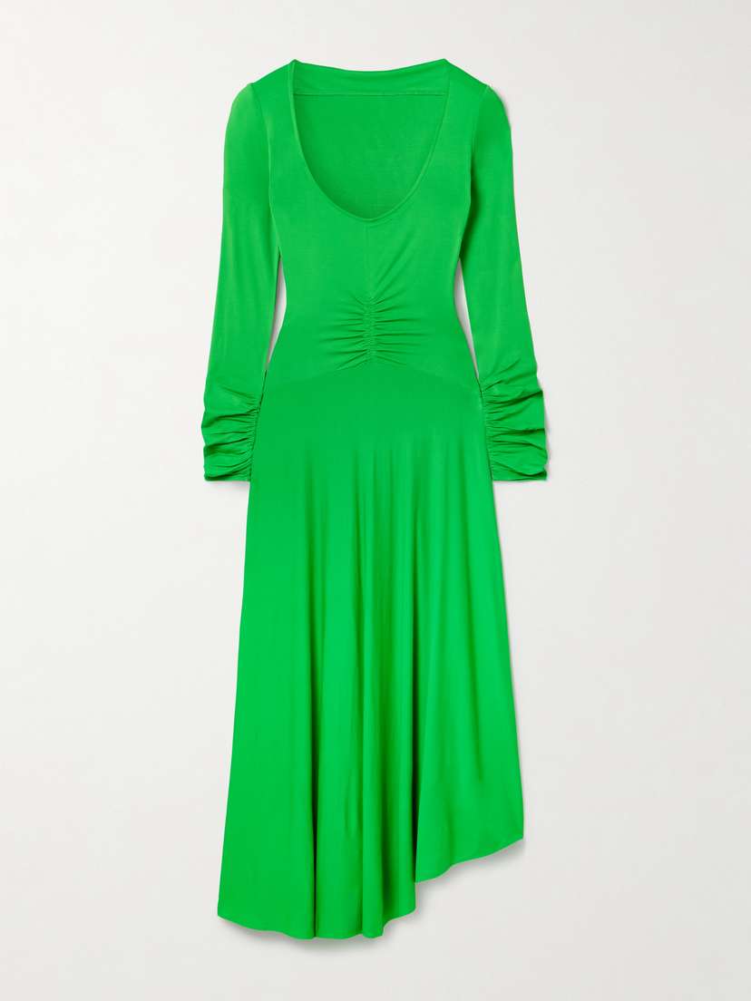 Acne Studios Ruched Stretch-jersey Maxi Dress