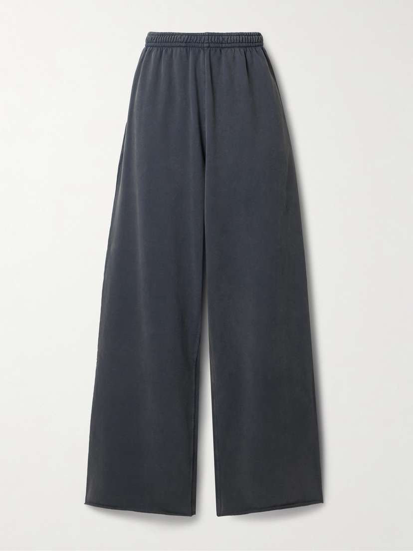 Acne Studios Appliquéd Cotton-jersey Wide-leg Track Pants