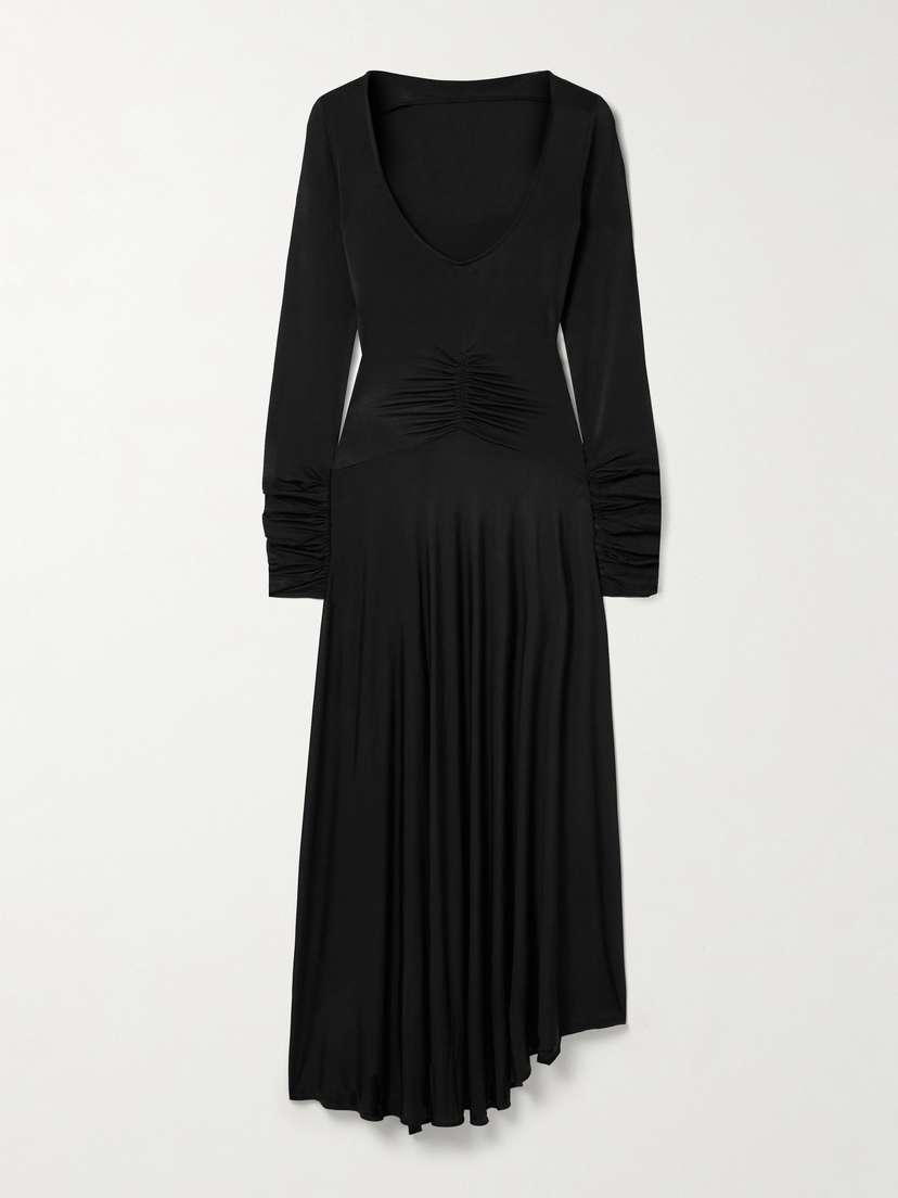 Acne Studios Ruched Stretch-jersey Maxi Dress