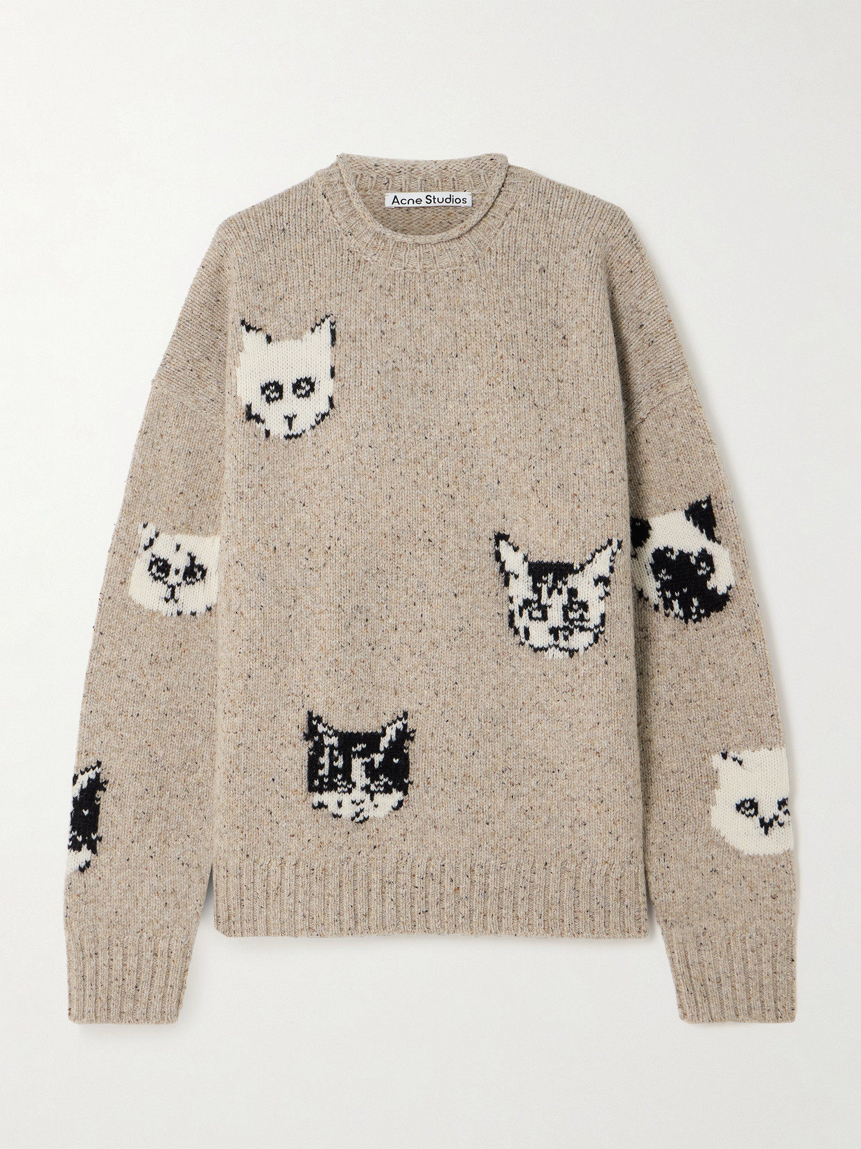 Acne Studios - Intarsia Wool-blend Sweater - Neutrals