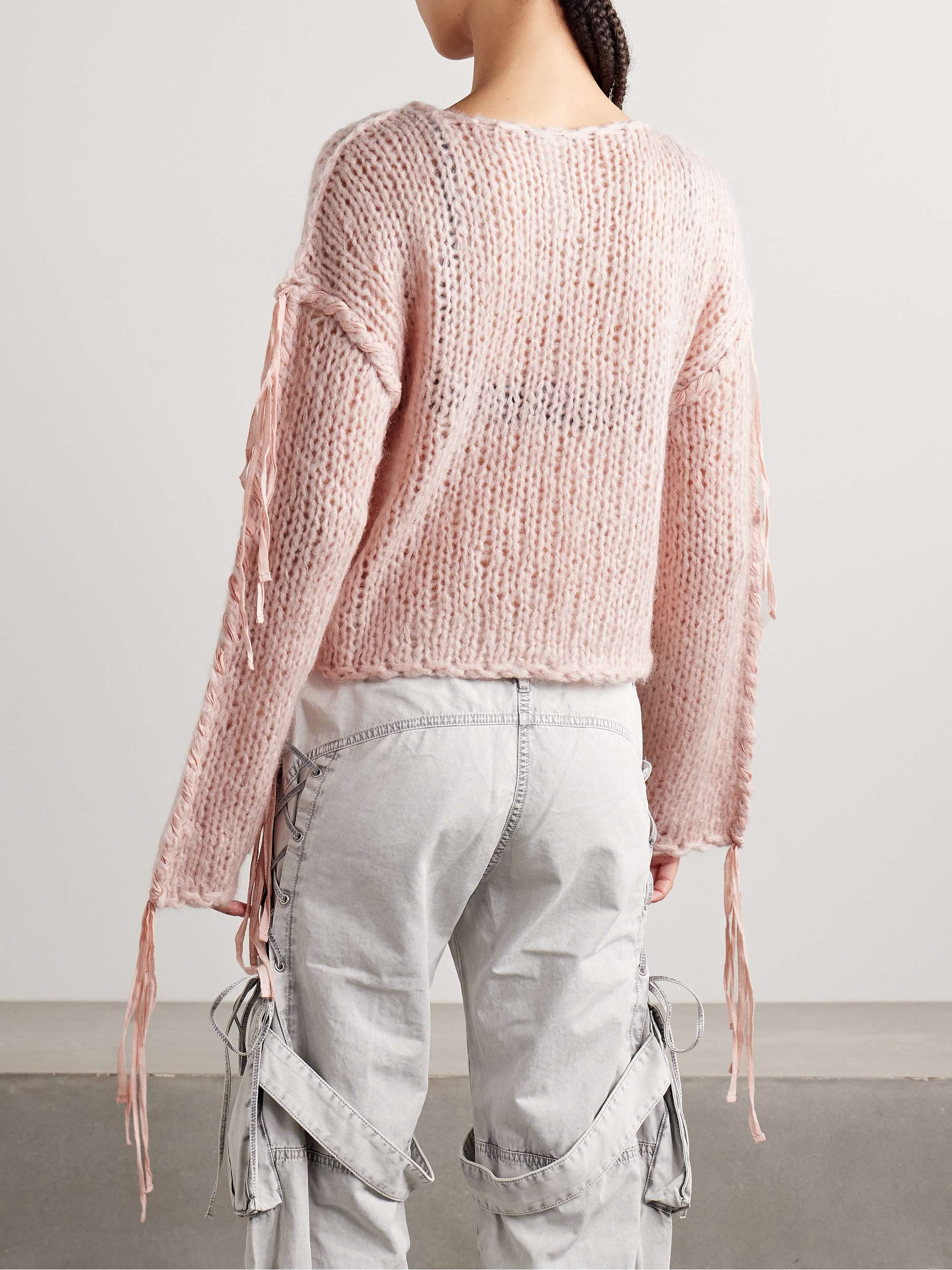 Acne Studios V-neck Knit Jumper - Mint/Multi | Garmentory