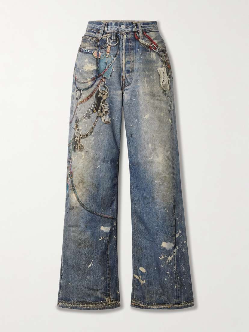 Acne Studios Trompe L'oeil Printed Boyfriend Jeans