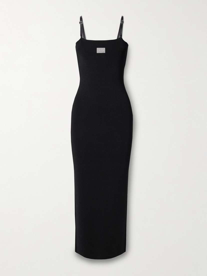 Acne Studios Embellished Ribbed-knit Midi Dress