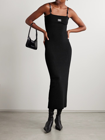 Acne Studios Embellished ribbed-knit midi dress