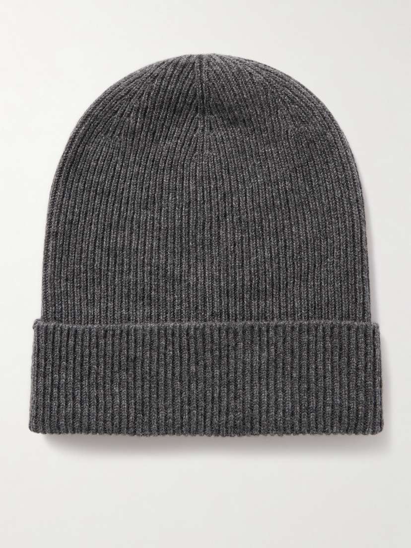 Johnstons of Elgin Ribbed Cashmere Beanie