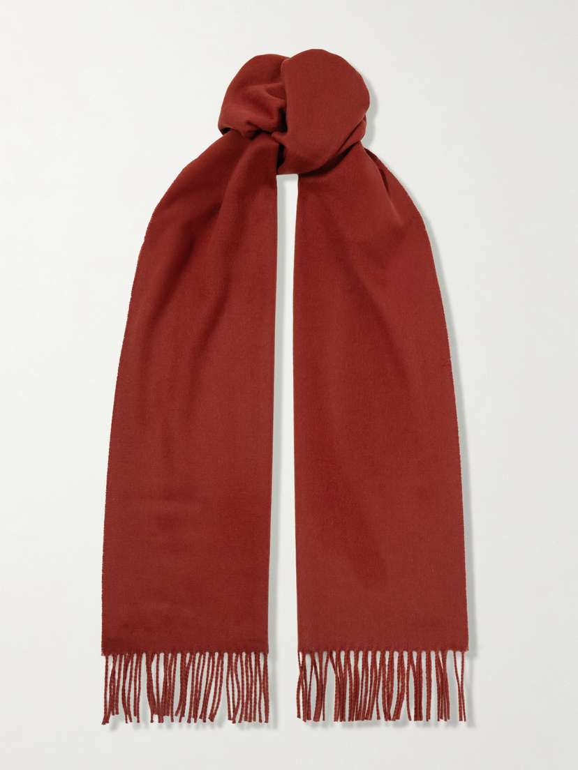 Johnstons of Elgin Fringed Merino Wool Scarf