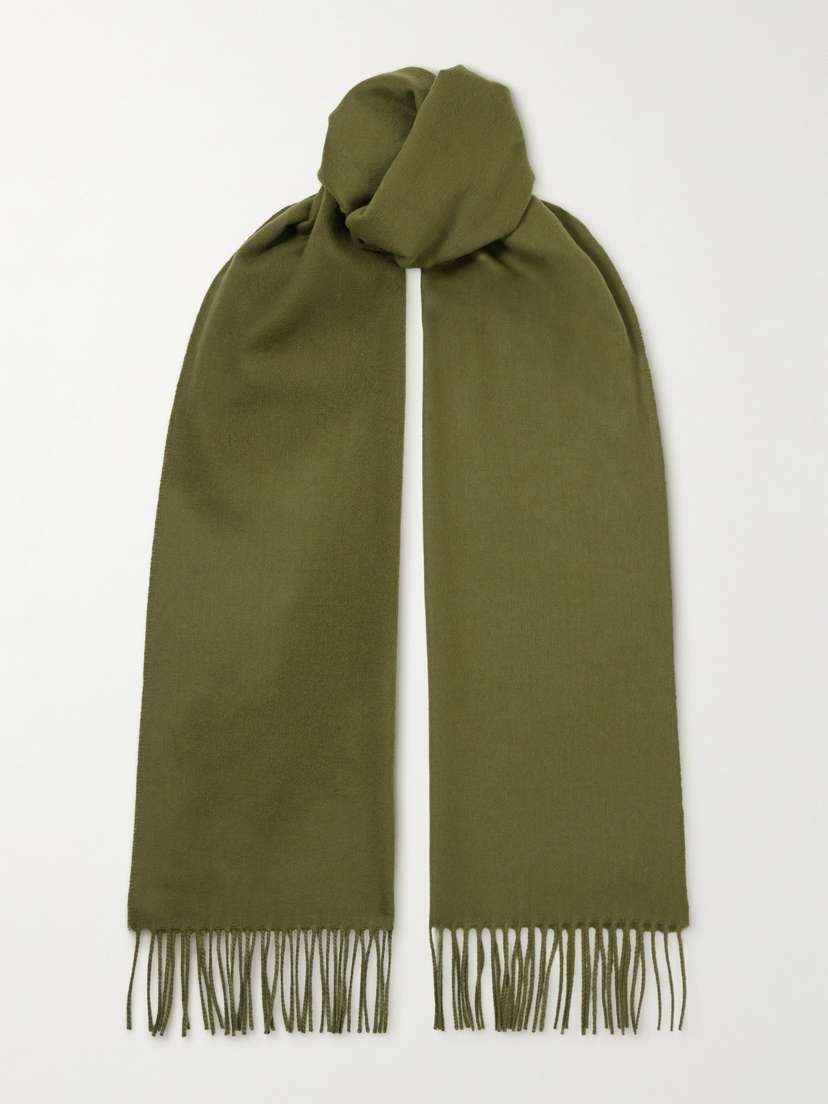Johnstons of Elgin Fringed Merino Wool Scarf