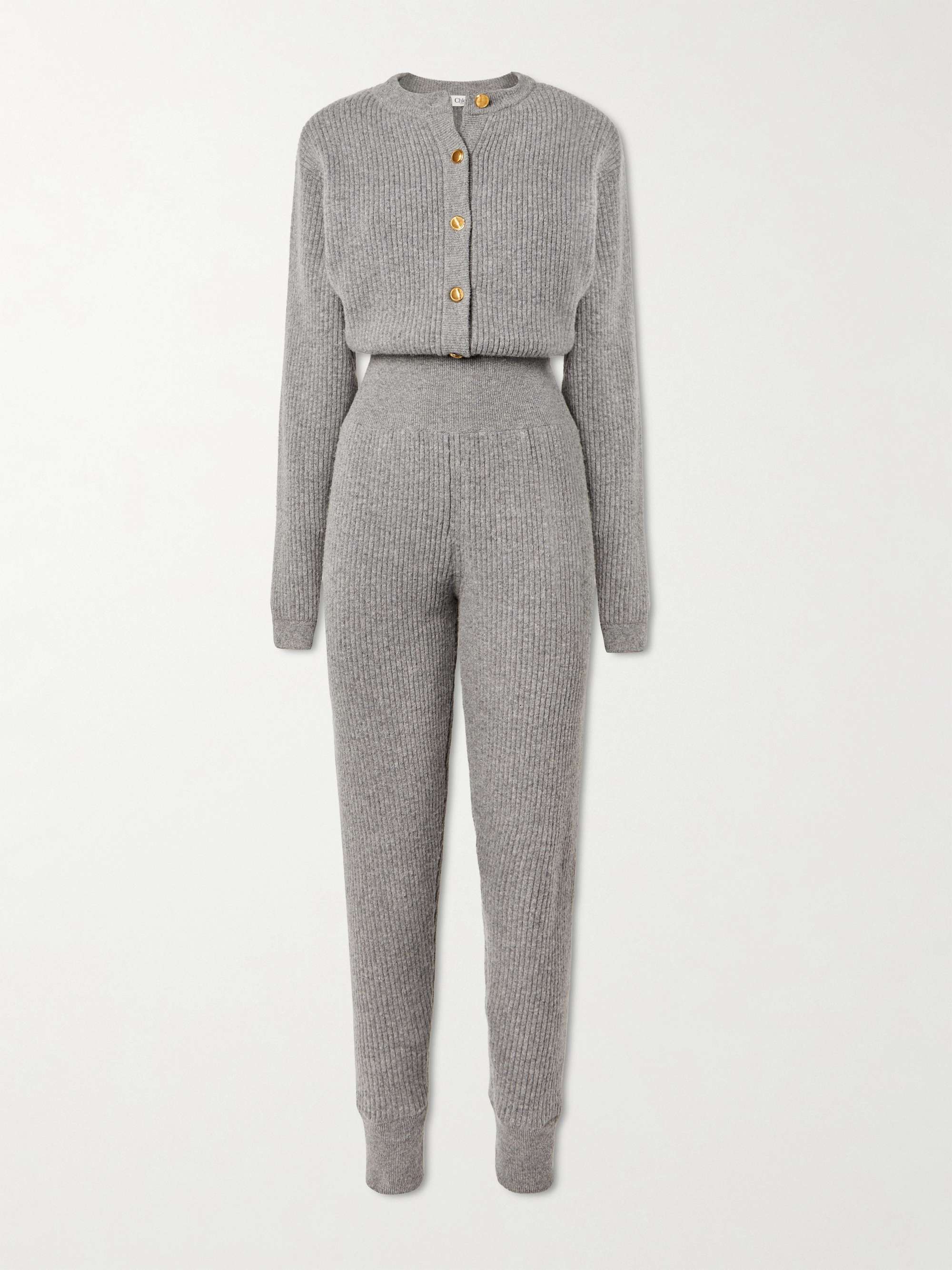 Grey ribbed jumpsuit shop