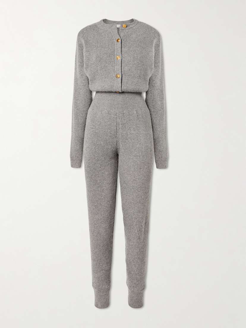 Chloé Ribbed Wool-blend Jumpsuit