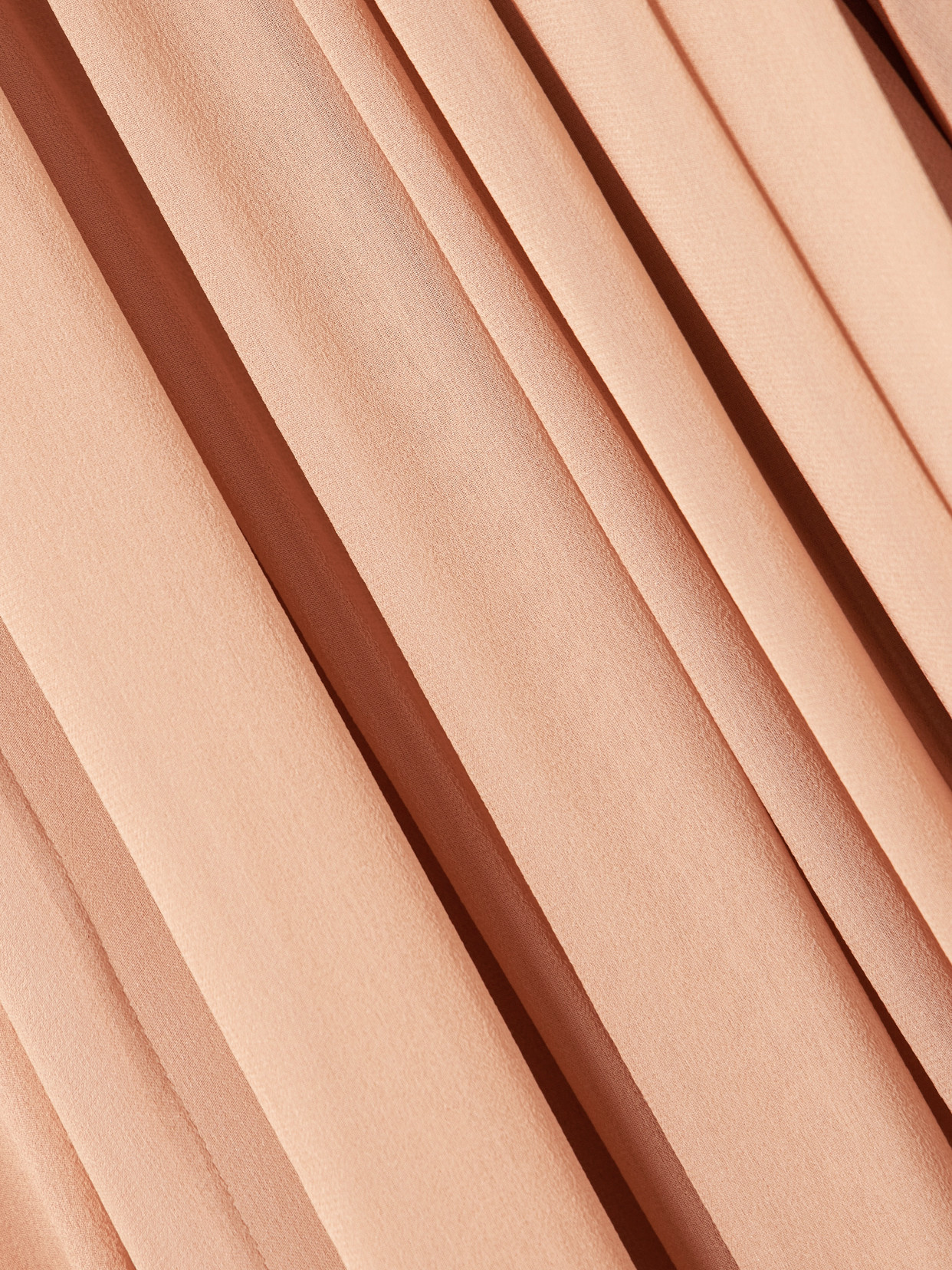 Chloé High-neck Tie Long-sleeve Silk Gown In Beige