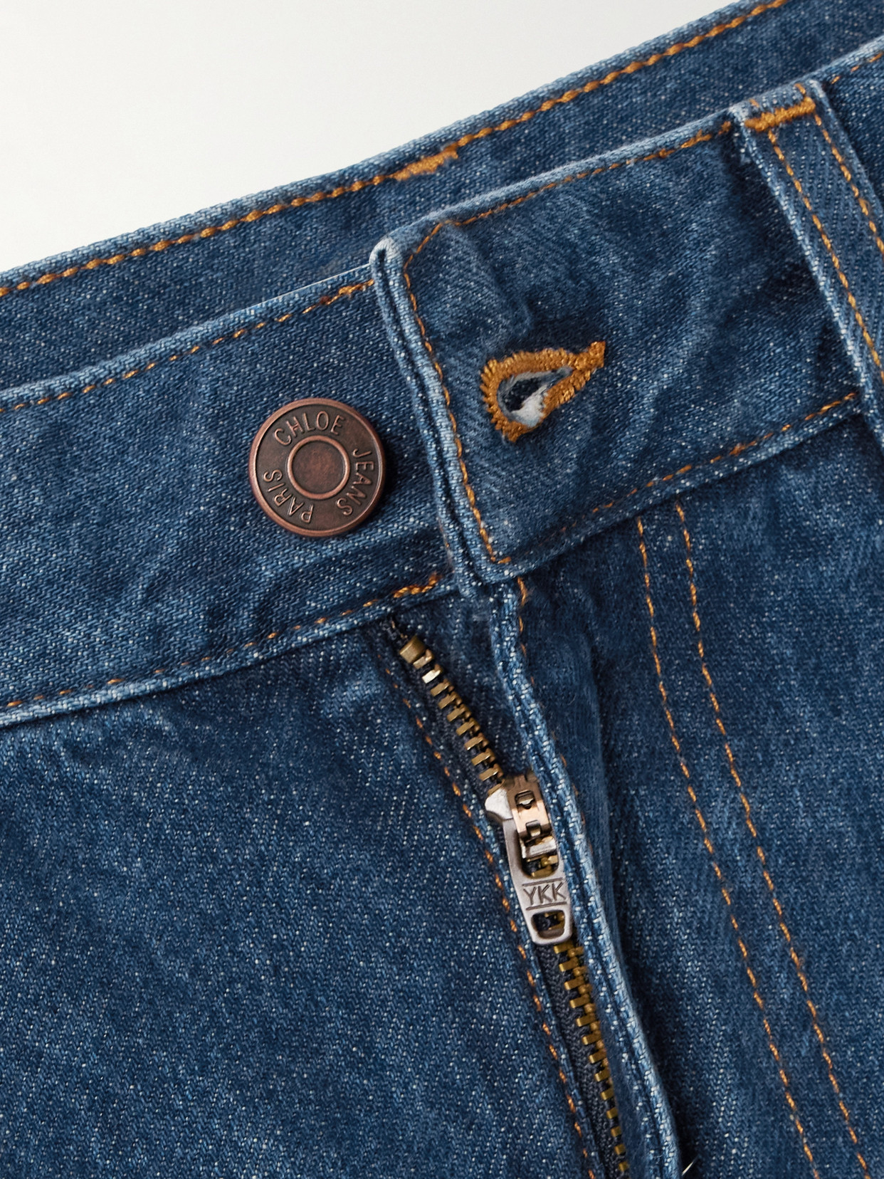 Chloé - Cropped Distressed High-Rise Wide- Leg