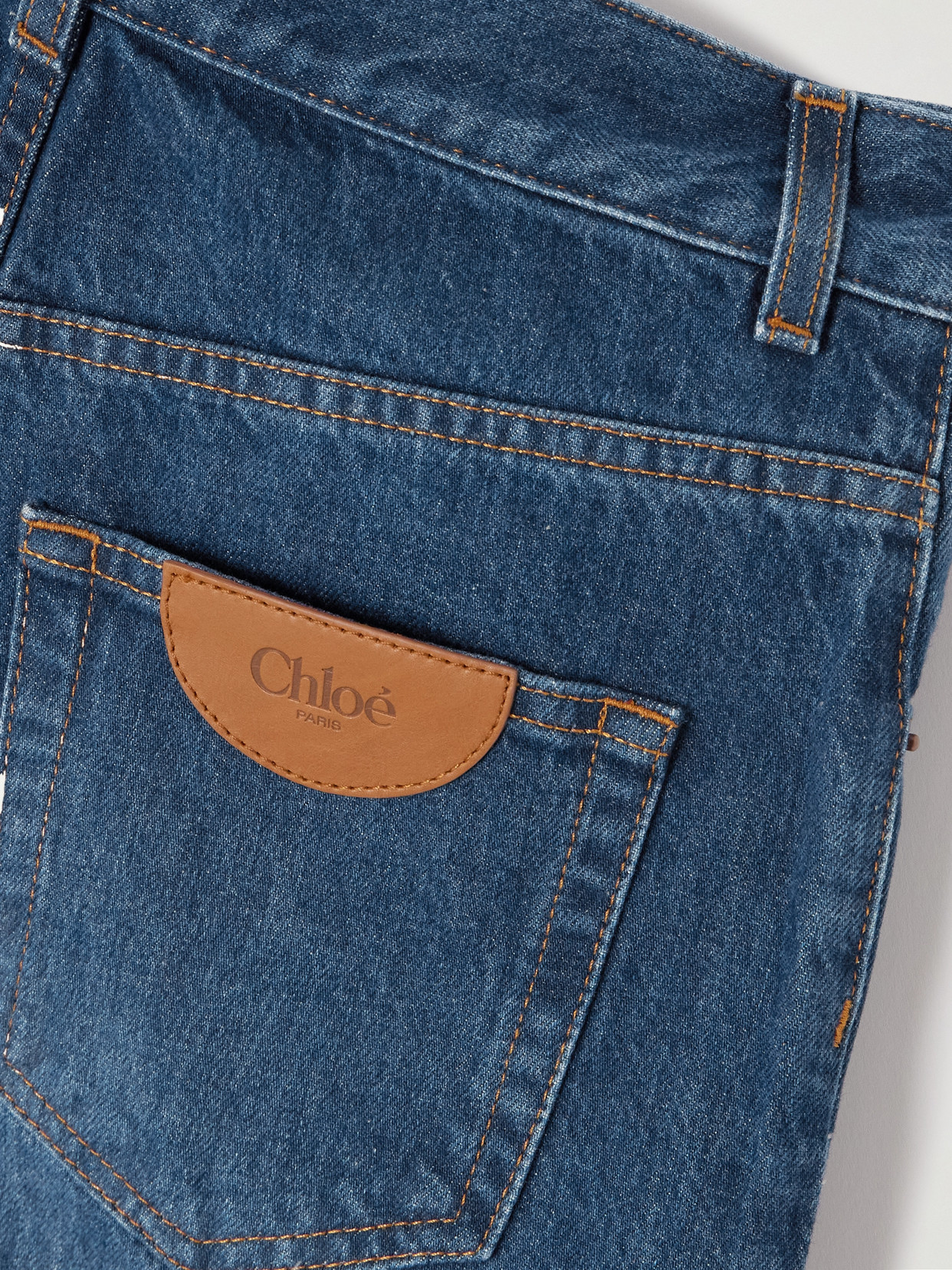 Chloé - Cropped Distressed High-Rise Wide- Leg