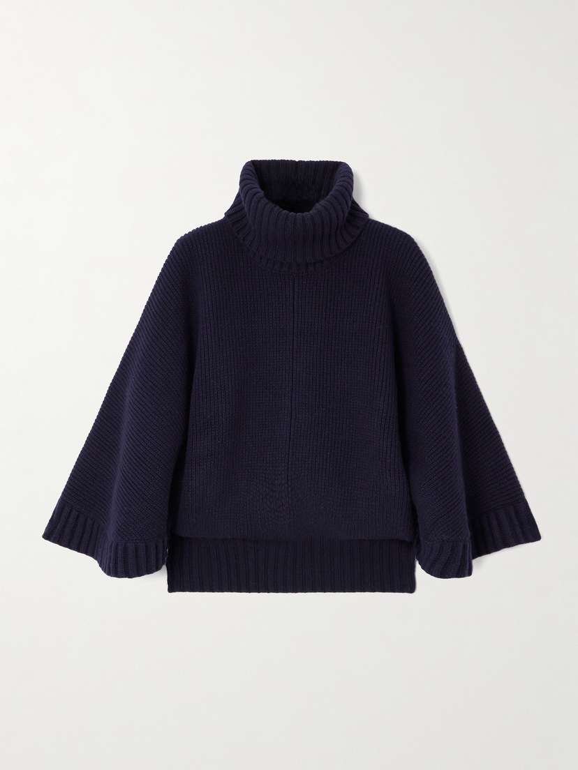 Chloé Ribbed Wool And Cashmere-blend Turtleneck Sweater