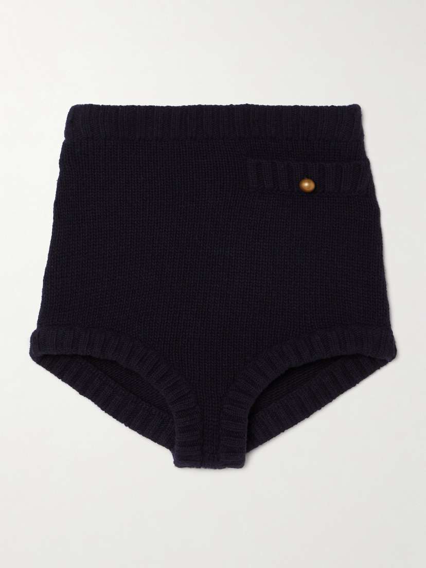 Chloé Knitted Wool And Cashmere-blend Shorts