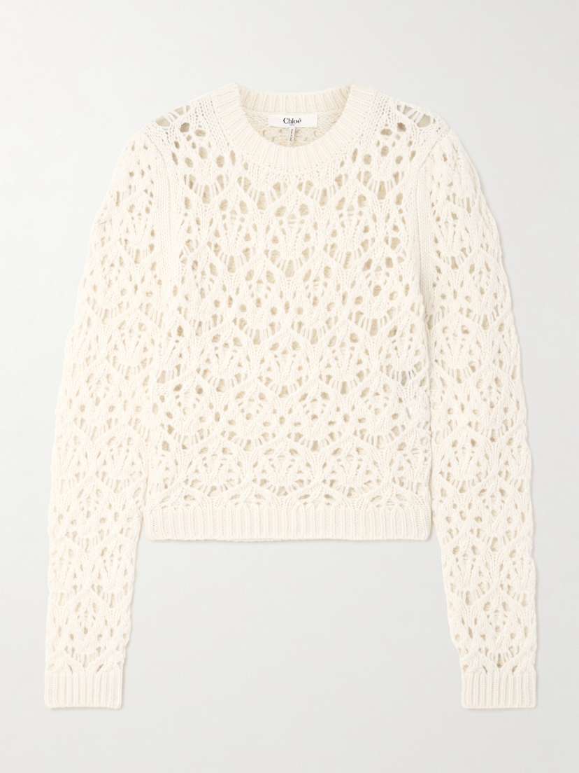 Chloé Open-knit Wool Sweater - x small