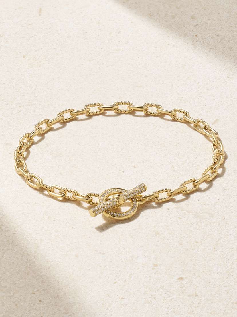 David Yurman Madison 18-karat Gold Diamond Bracelet