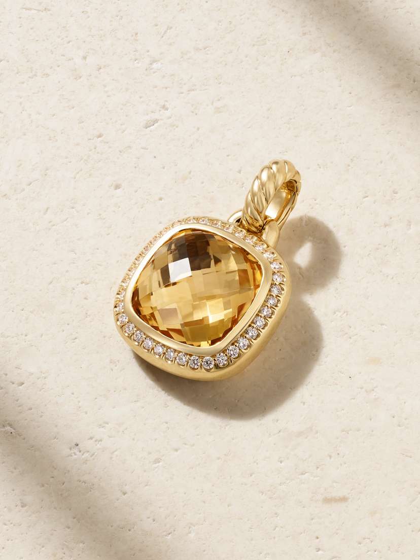 David Yurman Albion® 18-karat Gold, Citrine And Diamond Pendant