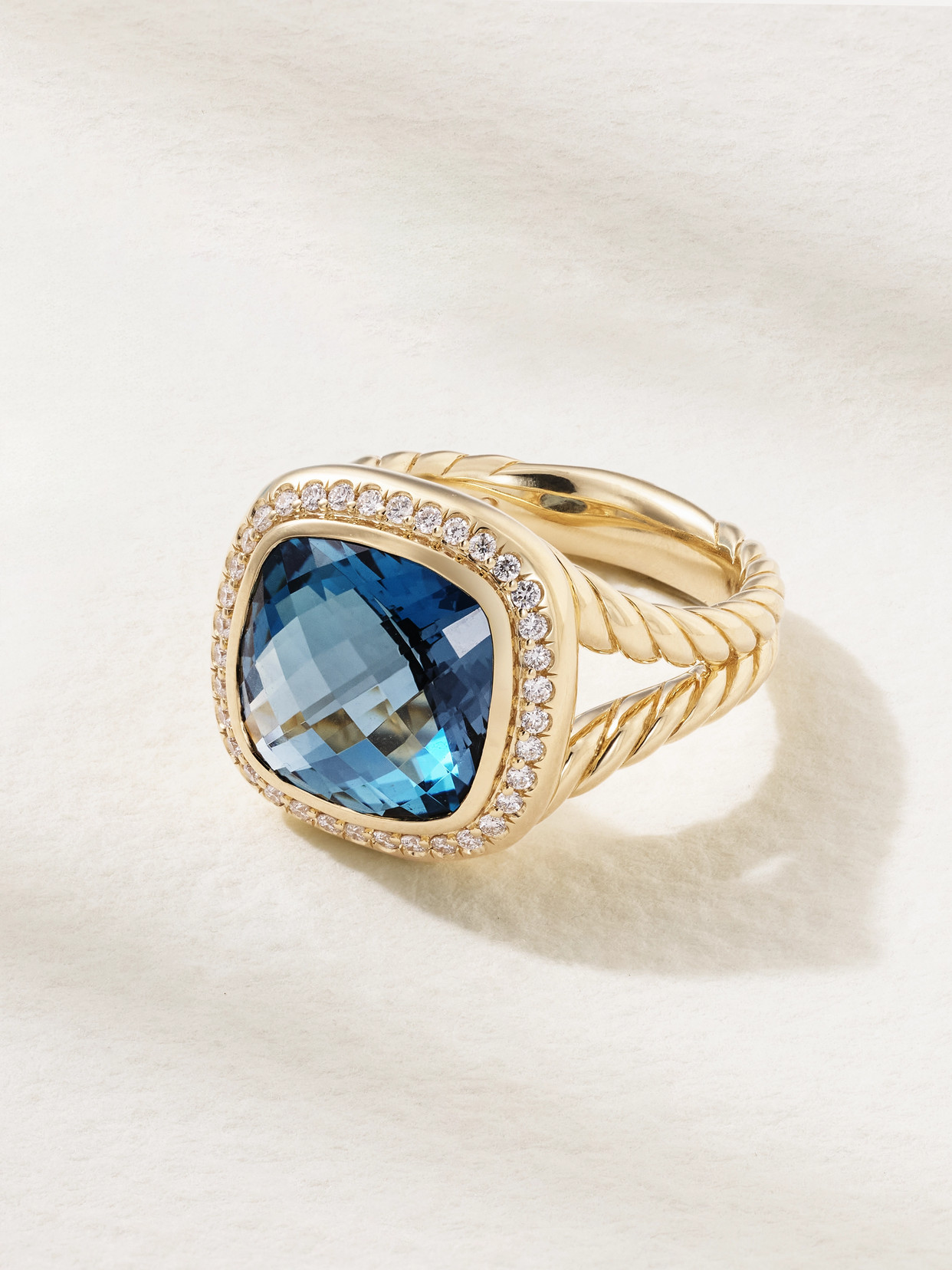 David Yurman - Albion® 18-karat Gold, Topaz And Diamond Ring - Blue