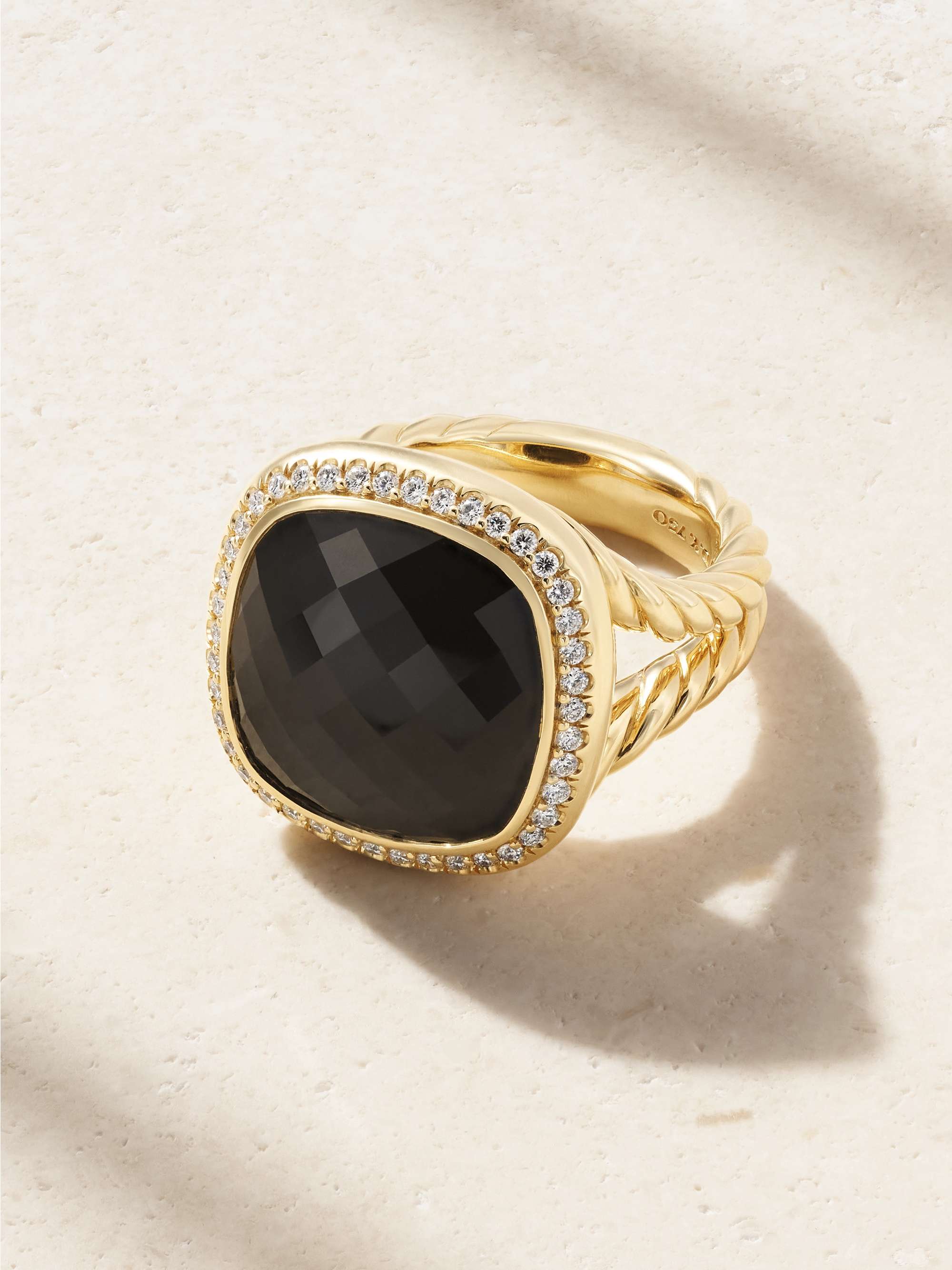 Albion Ring aus 18 Karat Gold mit Onyx und Diamanten NET A PORTER