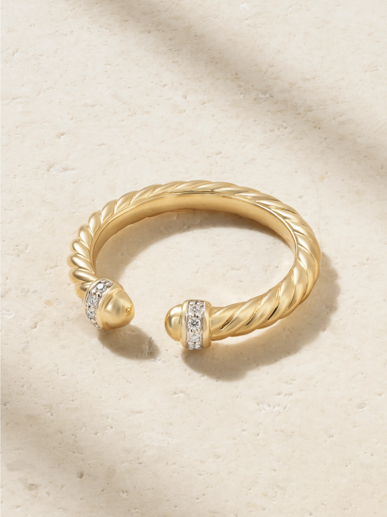 David Yurman Cable 18-karat Gold Diamond Ring