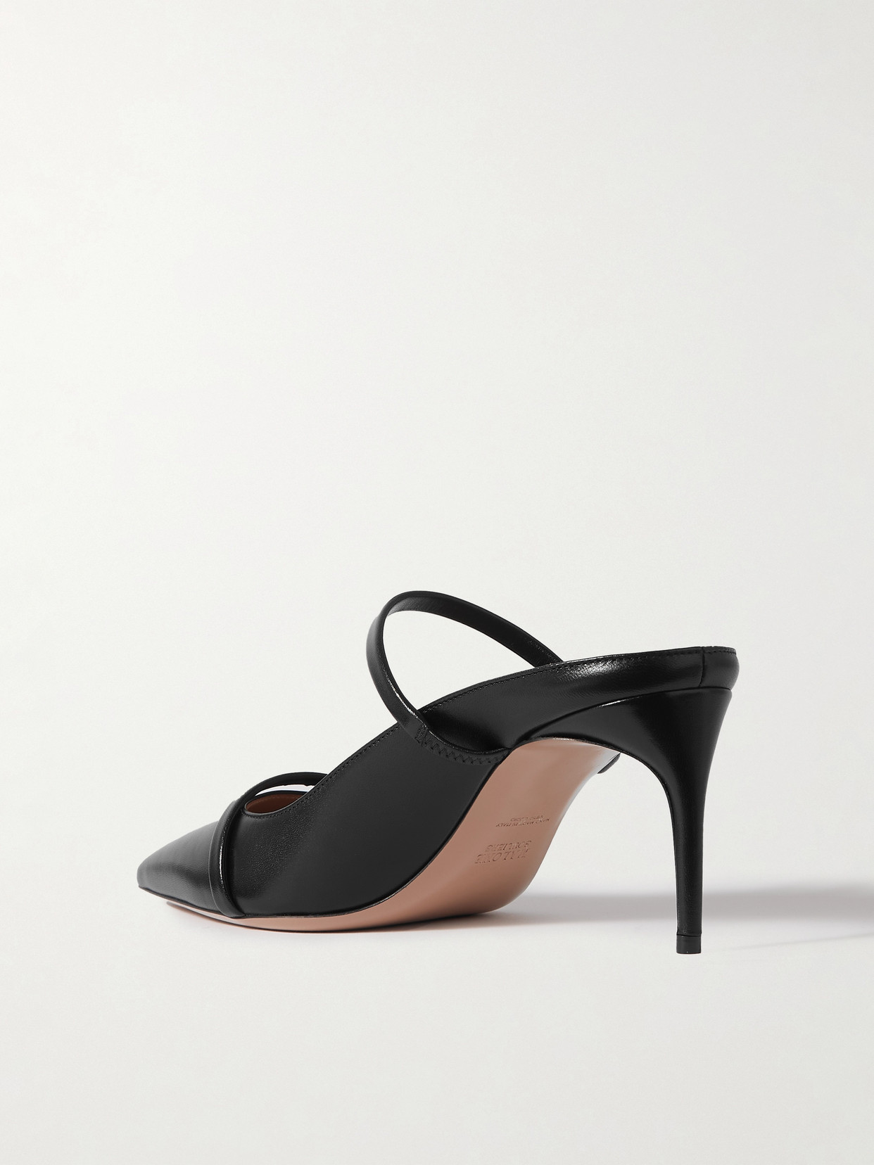 Shop Malone Souliers + Philosophy Di Lorenzo Serafini Aurora 70 Leather Mules In Black