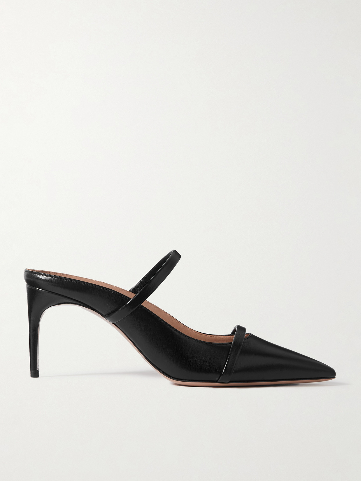 Malone Souliers Aurora 70 Leather Mules In Black