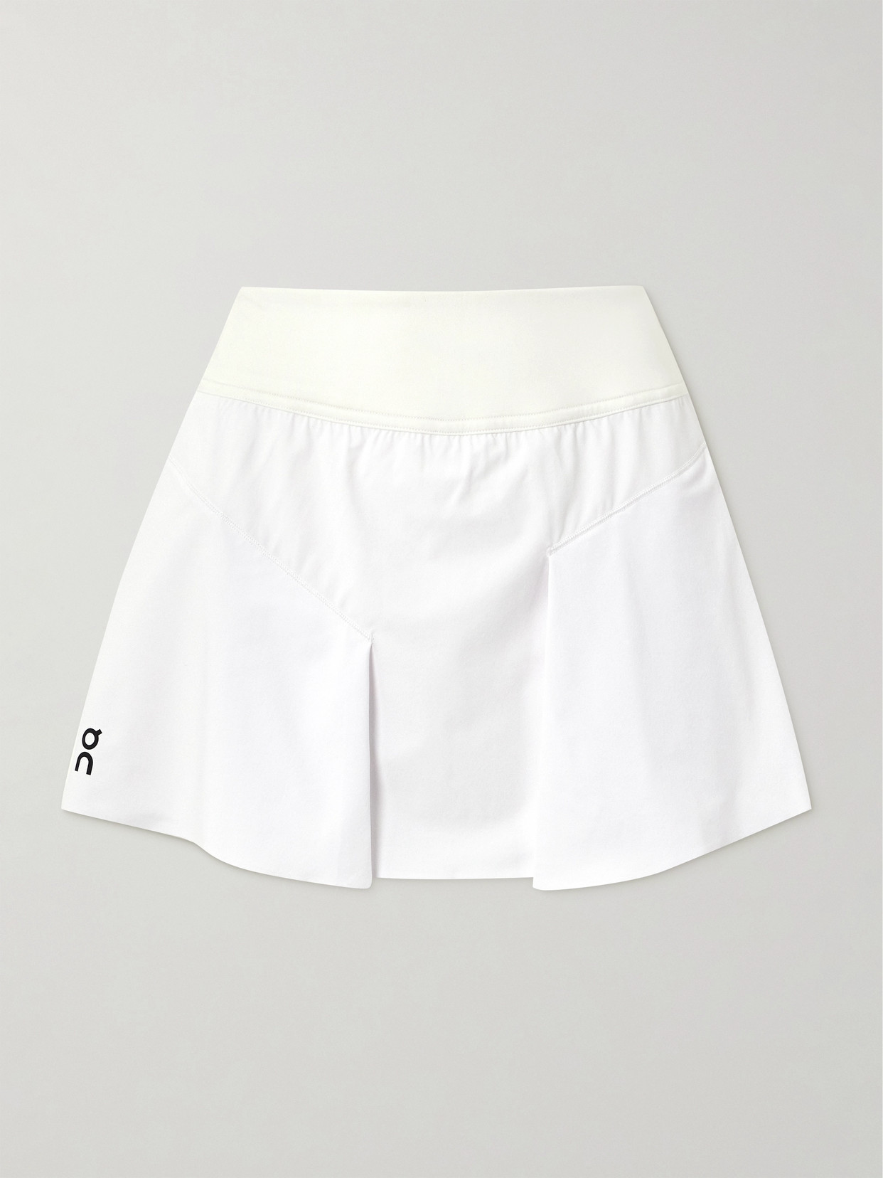 On Court Pleated Reycled Stretch-jersey Tennis Skirt In White