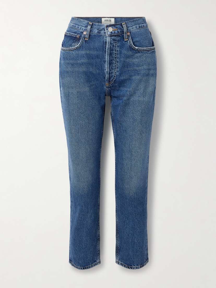 AGOLDE Riley Cropped High-rise Straight-leg Jeans