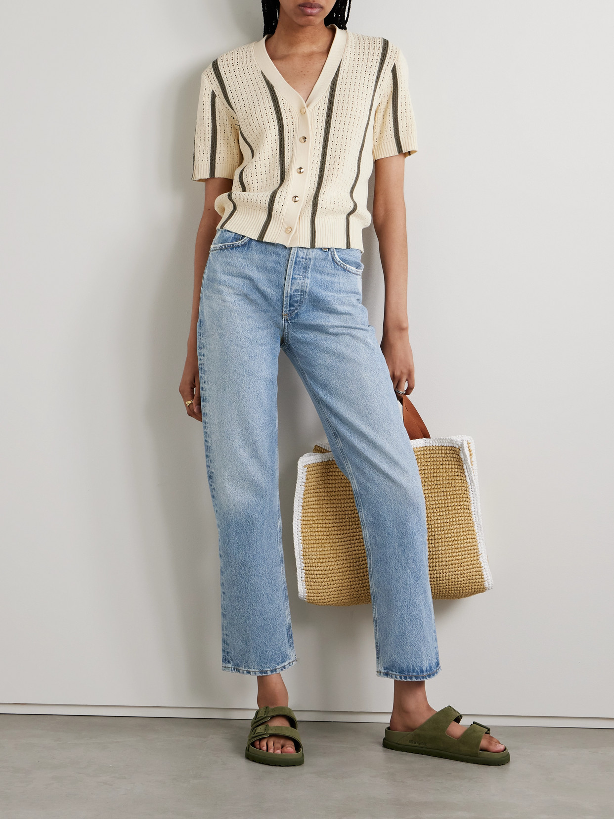 Agolde 90s Pinch Waist High-rise Straight Jeans In Blue