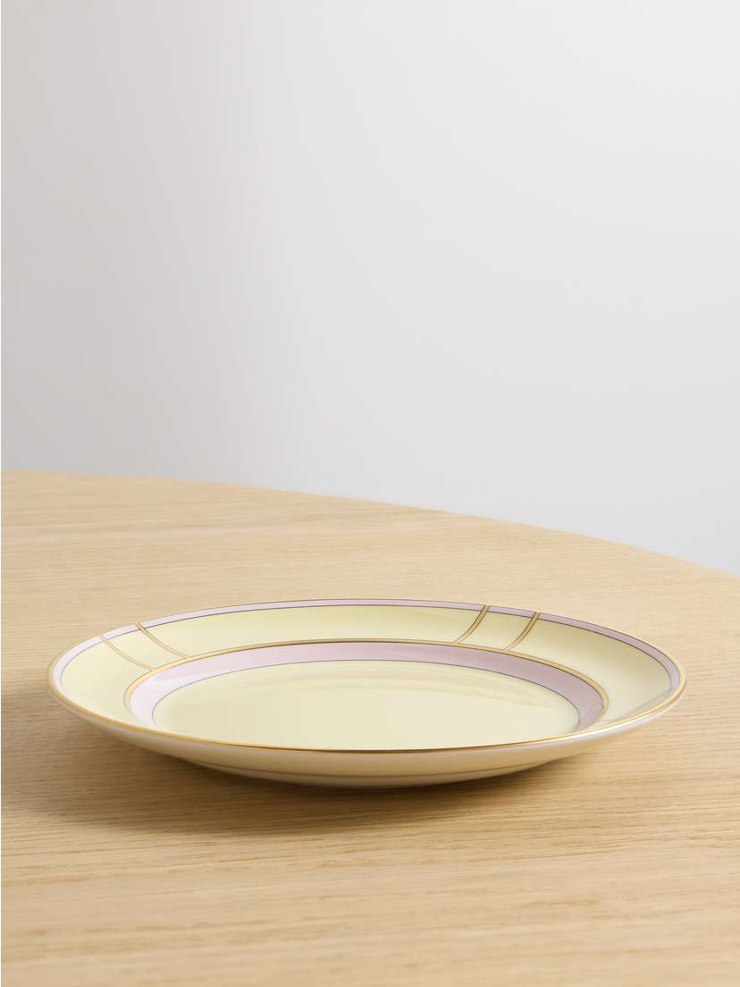 GINORI 1735 Colonna 20cm Gold-plated Porcelain Dessert Plate