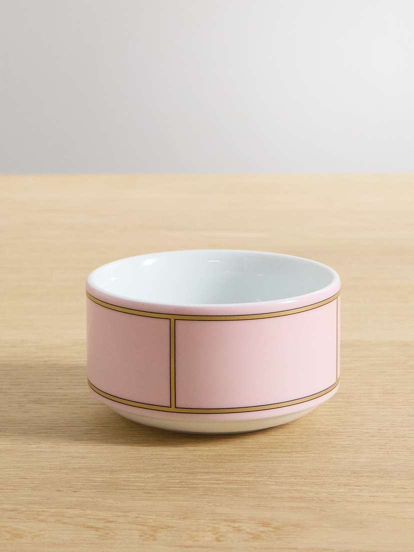 GINORI 1735 Gold-plated Porcelain Bowl