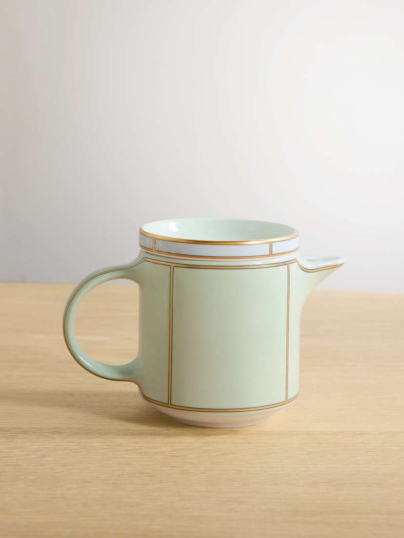 GINORI 1735 Gold-plated Porcelain Coffee Pot