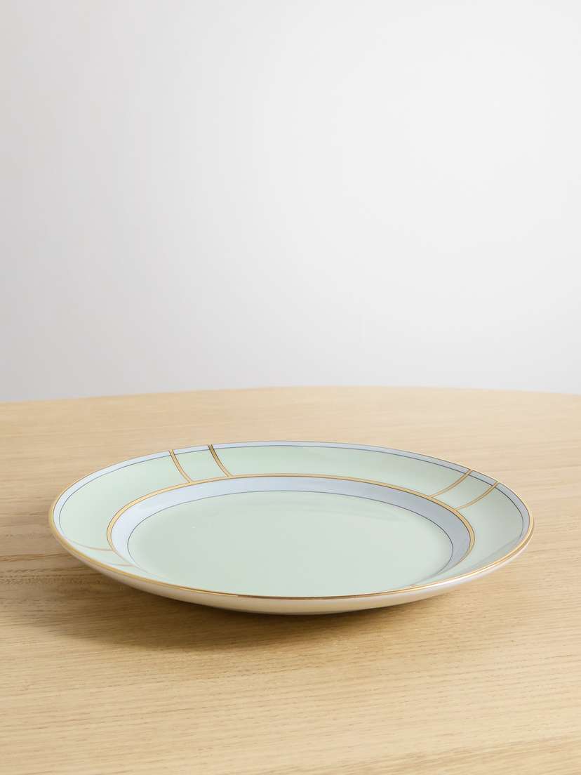 GINORI 1735 Colonna 20cm Gold-plated Porcelain Dessert Plate