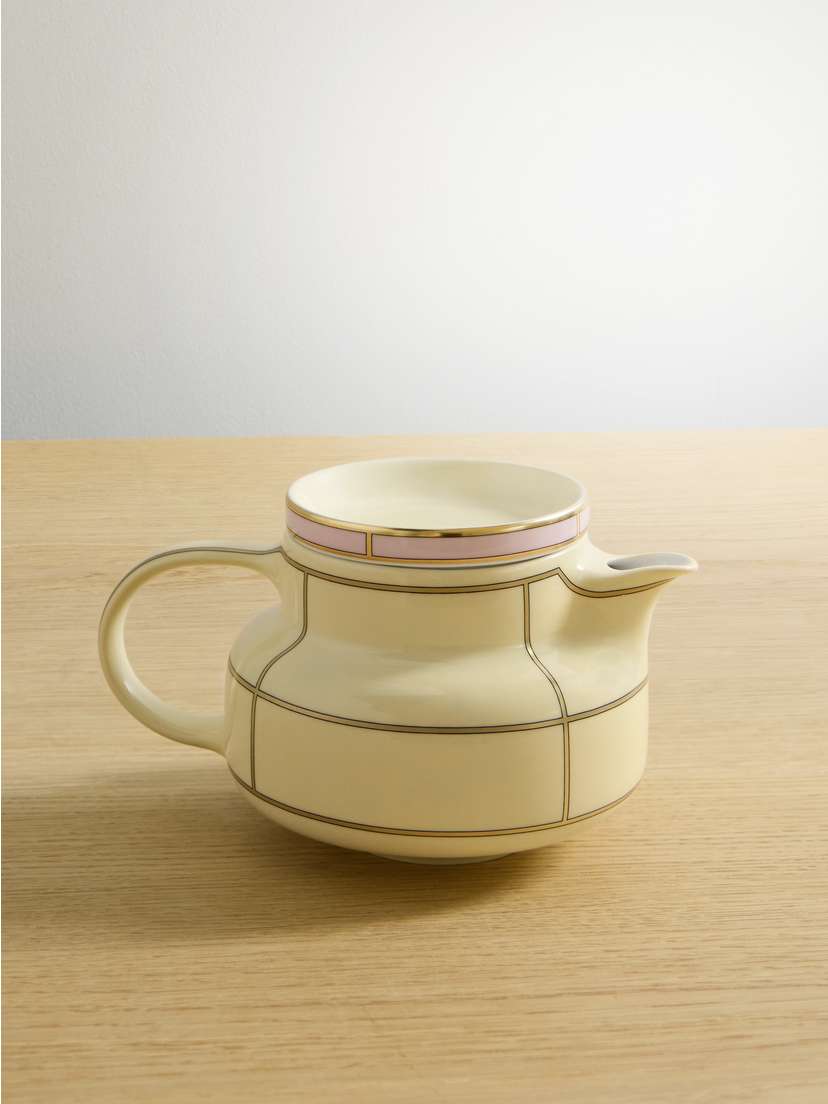 GINORI 1735 Gold-plated Porcelain Tea Pot