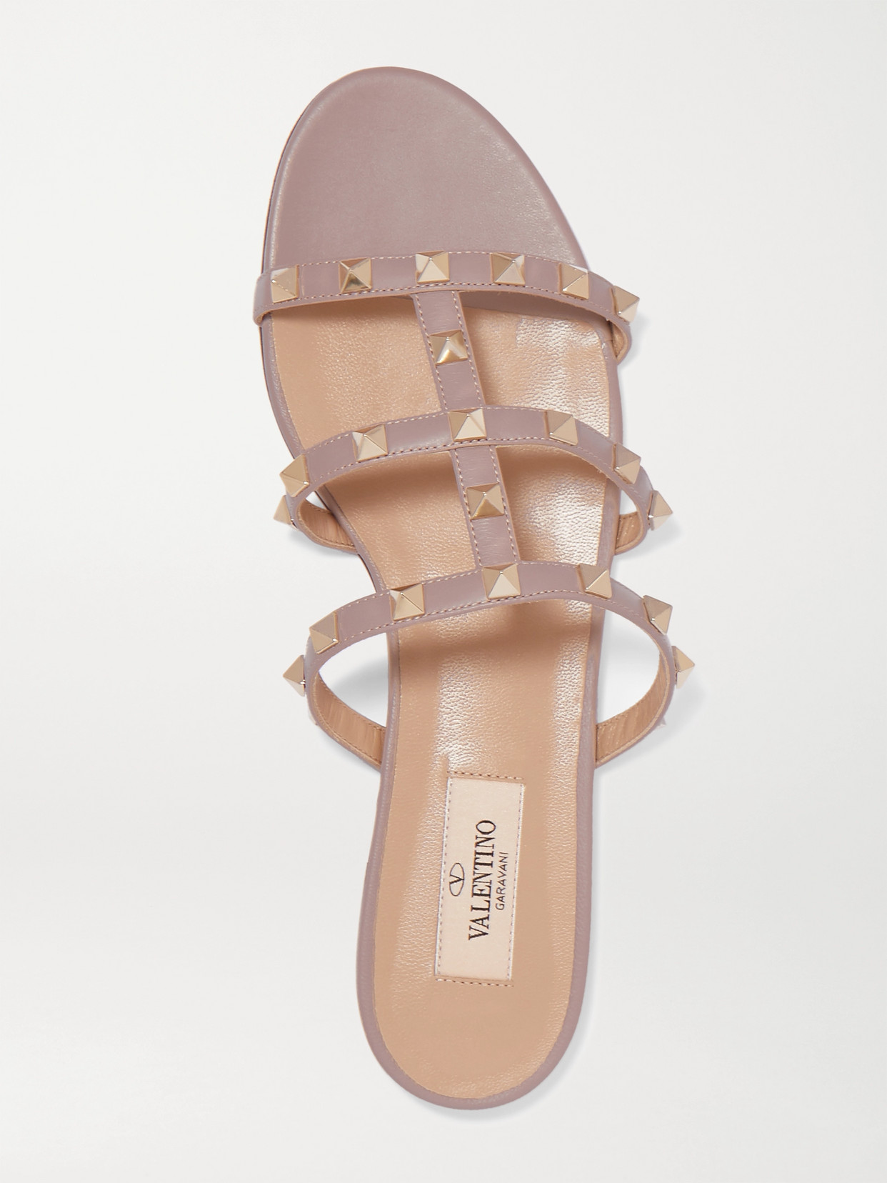 Valentino Garavani  Garavani - Rockstud Leather Slides In Brown