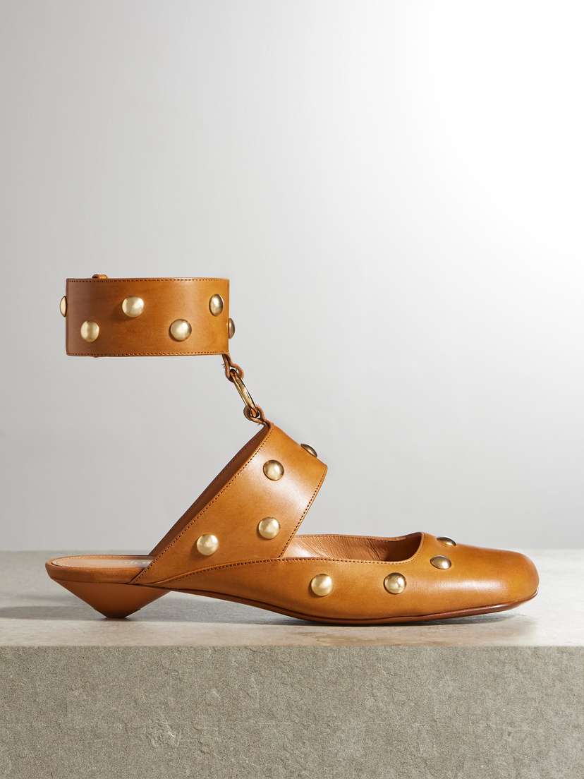 Chloé Jade Studded Leather Pumps