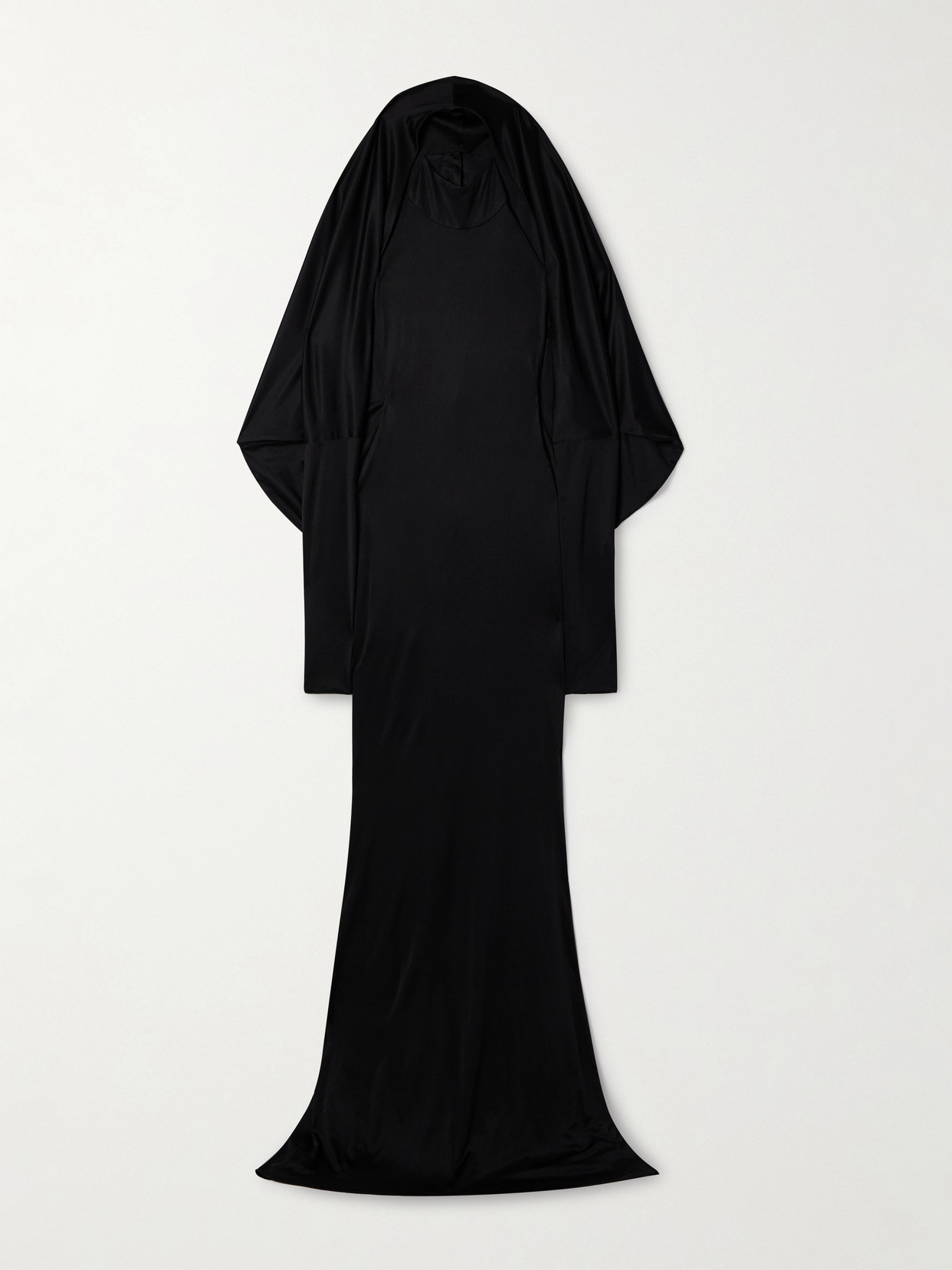 Salon 1884 - Dominique Silk-satin Jersey Halterneck Gown - Black