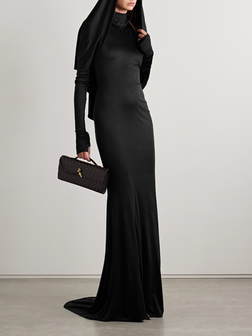 Salon 1884 Dominique silk-satin jersey halterneck gown