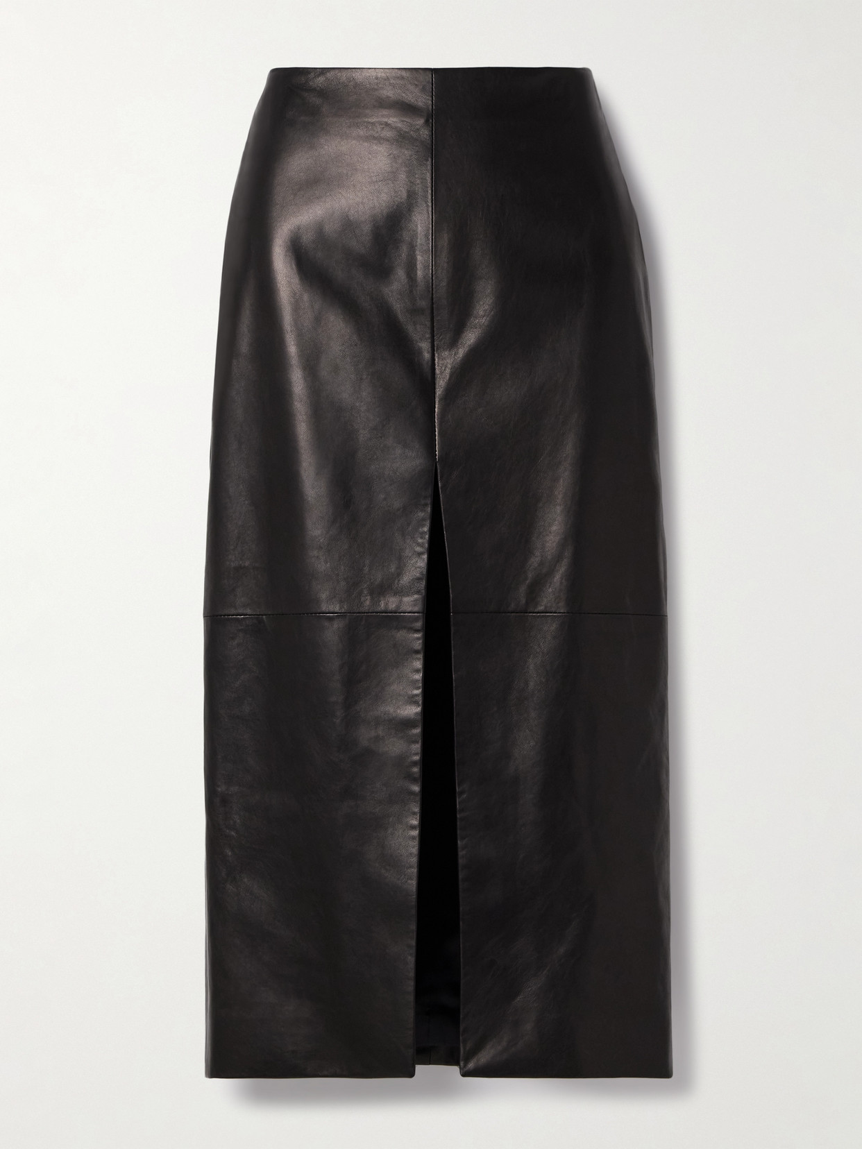 Salon 1884 - Darby Leather Midi Skirt - Black