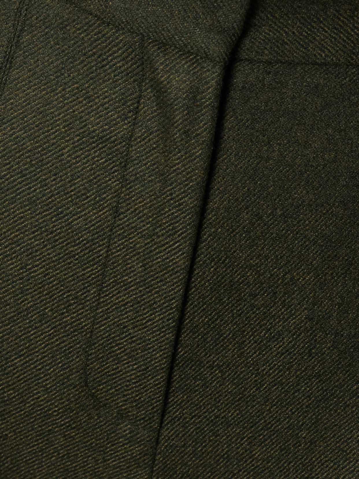 Salon 1884 Leon Wool And Cashmere-blend Twill Flared Pants In Green