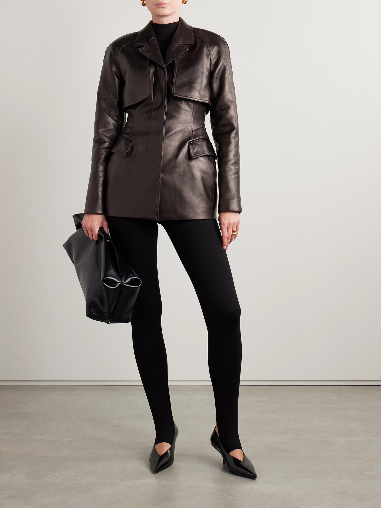 Salon 1884 Claudel Leather Jacket In Brown