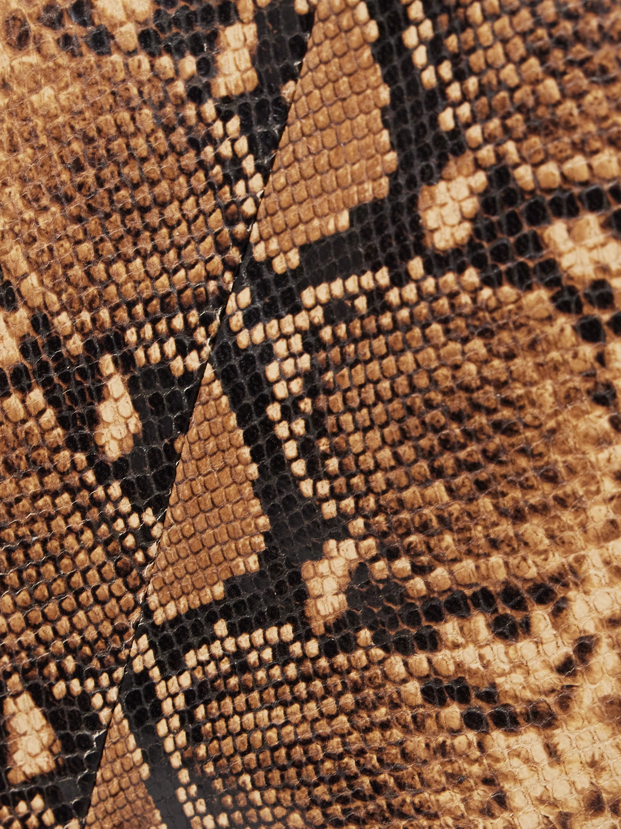 Salon 1884 Yvette Snake-embossed Leather Midi Skirt In Animal Print
