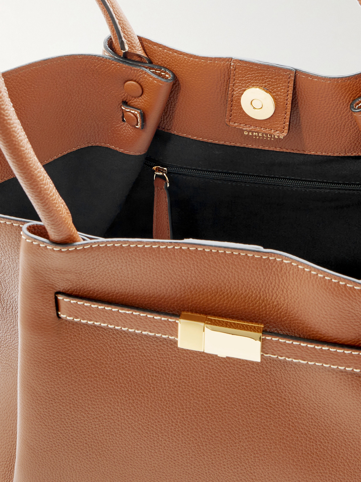 DEMELLIER NEW YORK TEXTURED-LEATHER TOTE